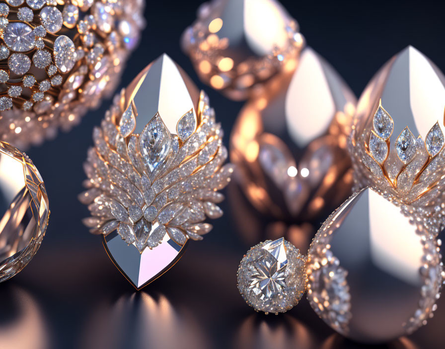 Luxurious Diamond Jewelry Pieces with Sparkling Gemstones