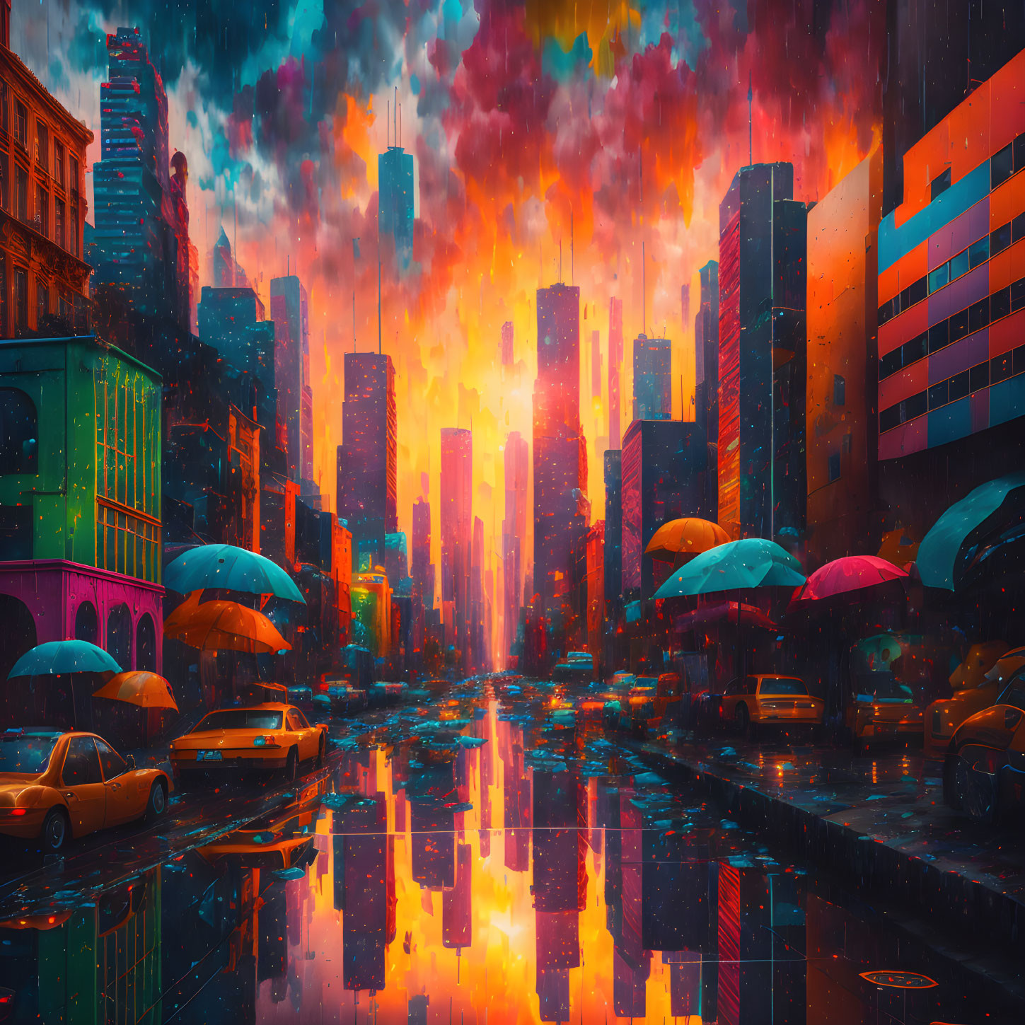 Riot of colors explodes on the modern city