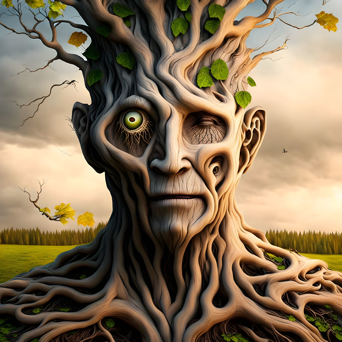 Surreal tree man 