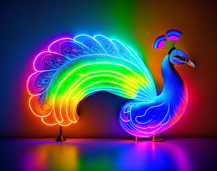 Neon Peacock