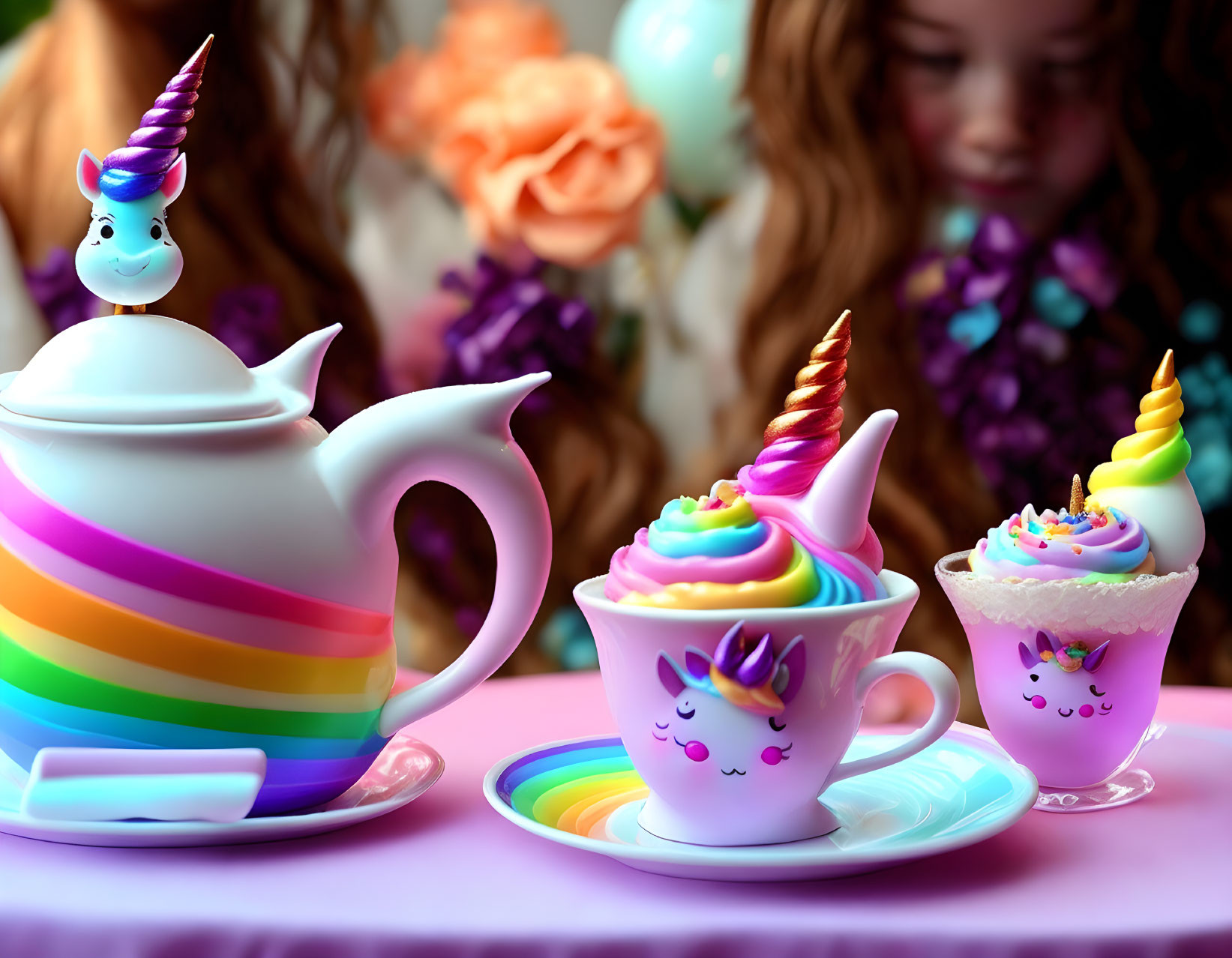 Rainbow Unicorn Tea Party 