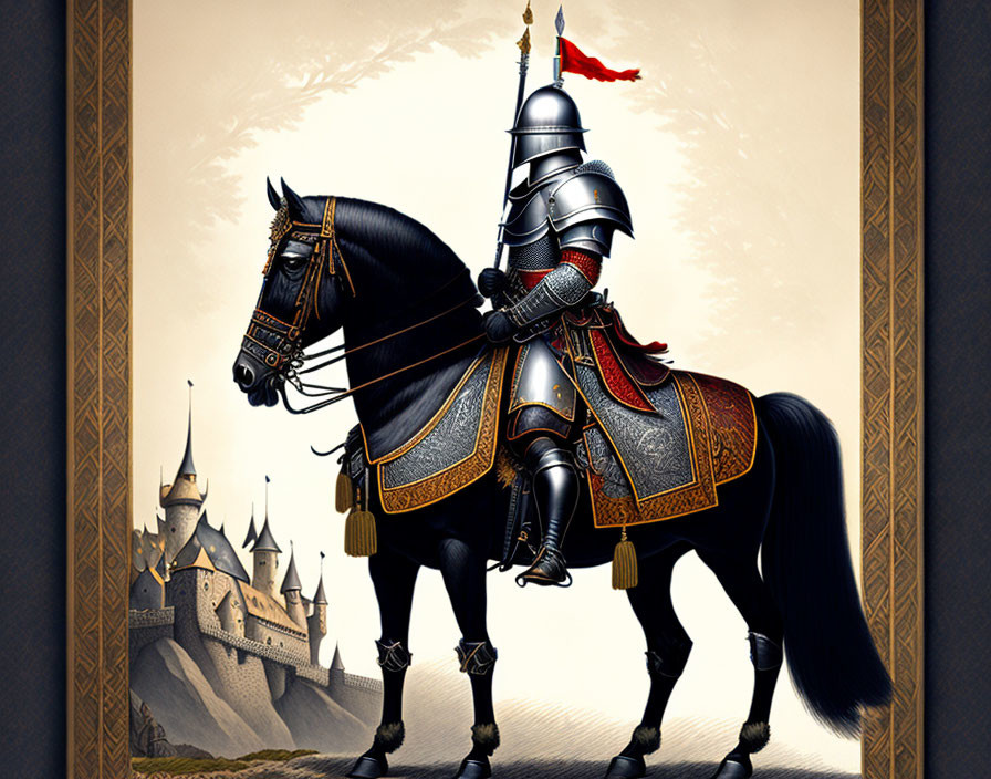 Prussian Teutonic Knight on his Steed