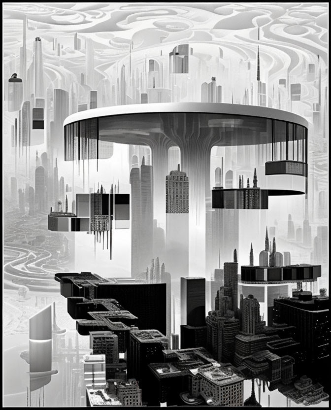 weird futuristic city