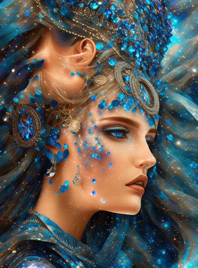 Blue ethereal princess