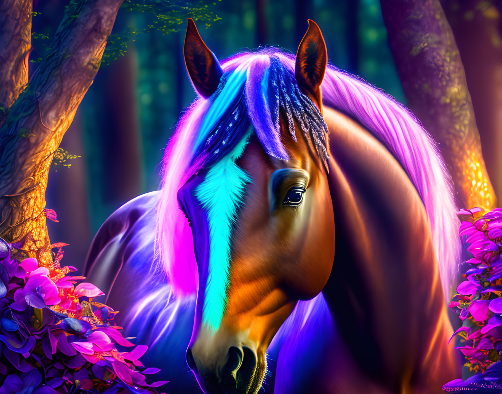Ló az erdőben