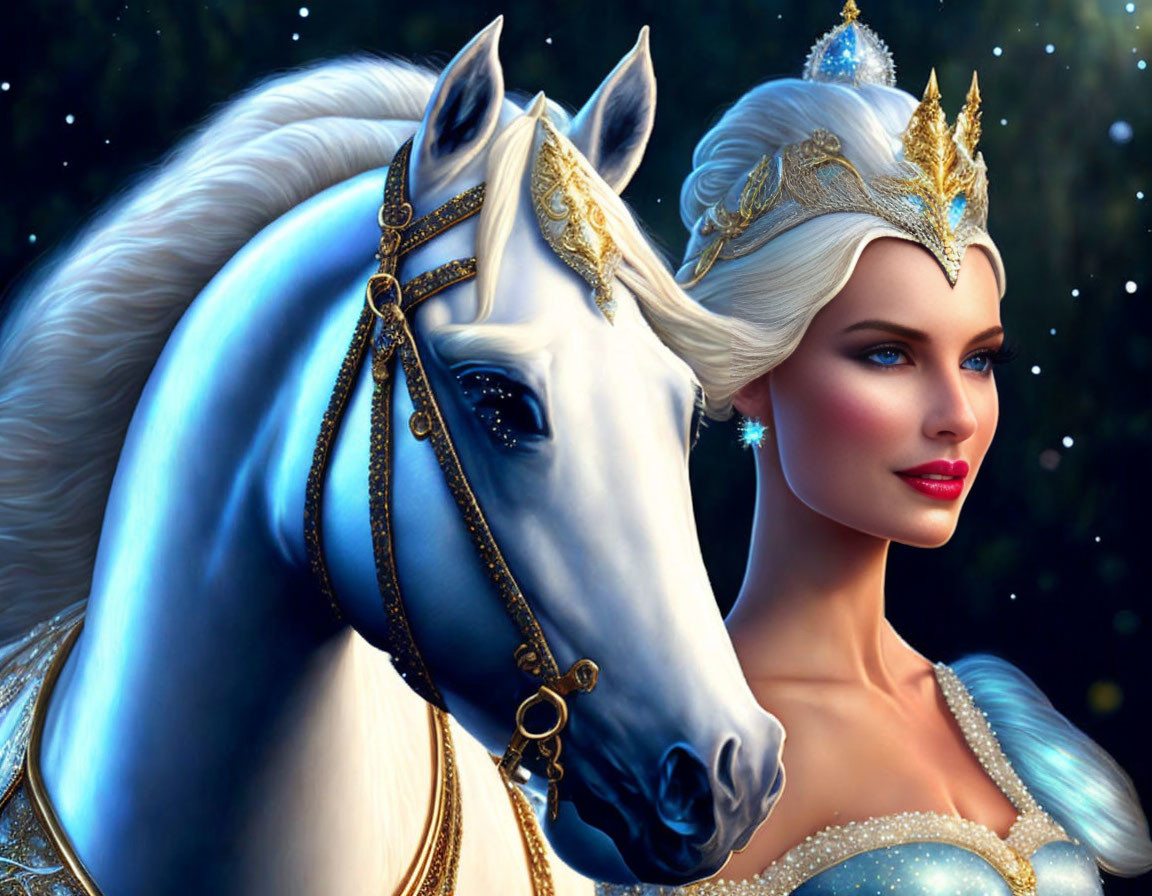 Hercegnő fehér lovával