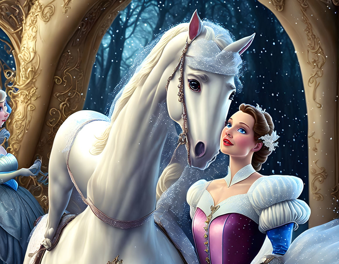 Hercegnő és lova kicsit érdekes a kép...