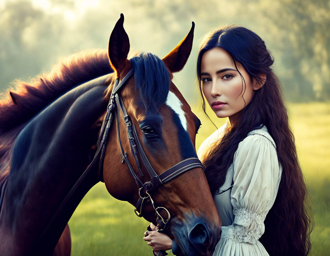 Lány, lovával