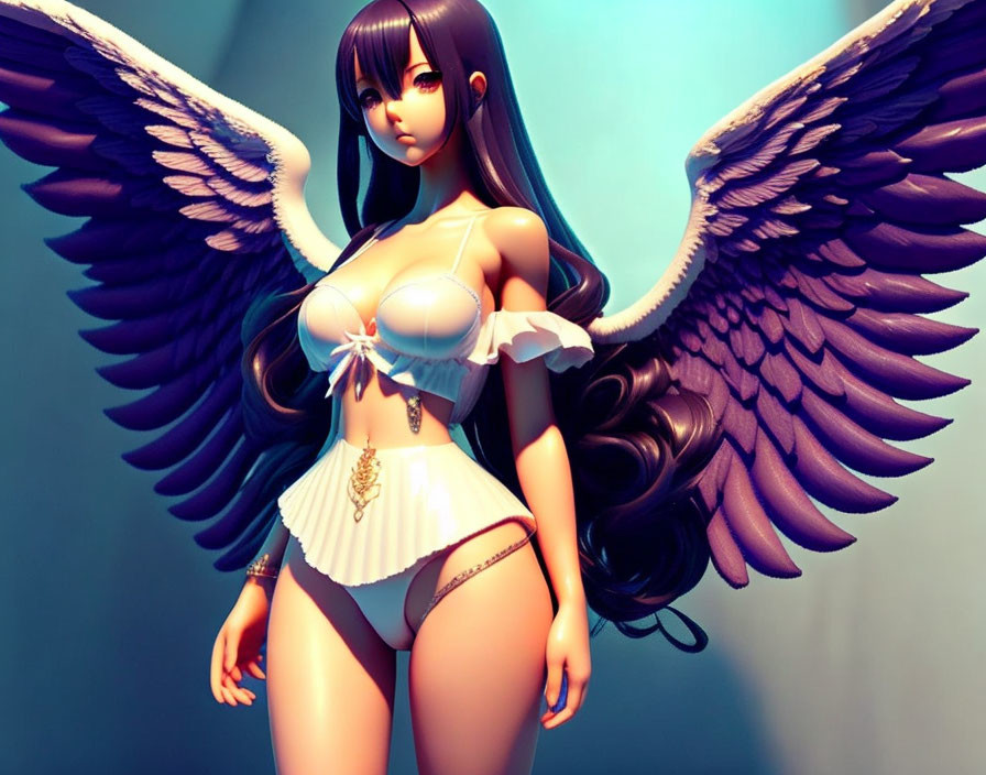 big angel, porcelain, anime girl 