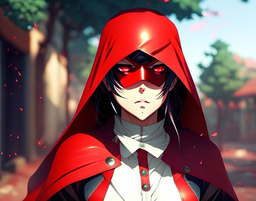 red hood anime girl but is so cool