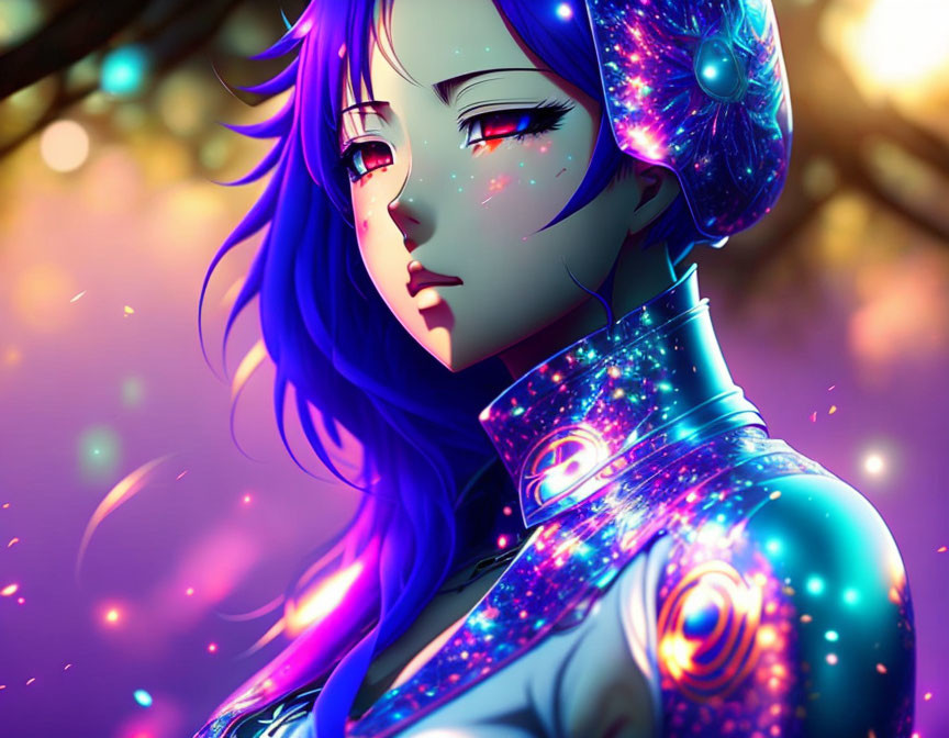 purple anime girl but not slime yet
