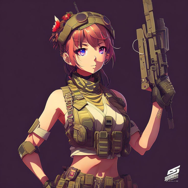 soldier anime girl 3