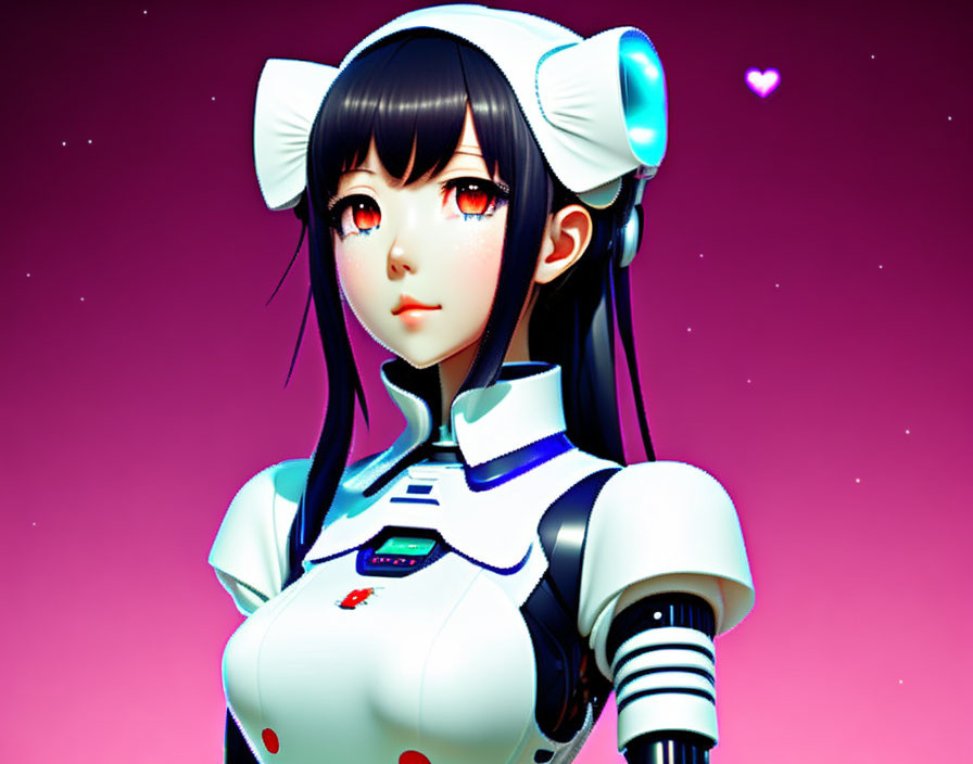 anime girl ai robot maid so beautiful