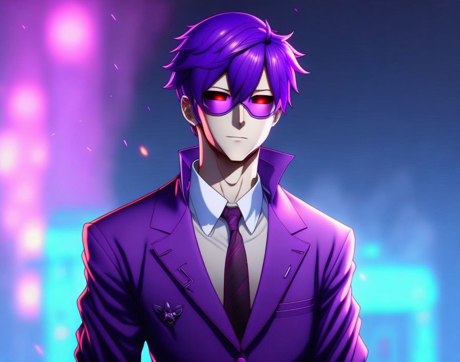 PURPLE GUY FNAF IN ANIME STYLE, my honest reaction