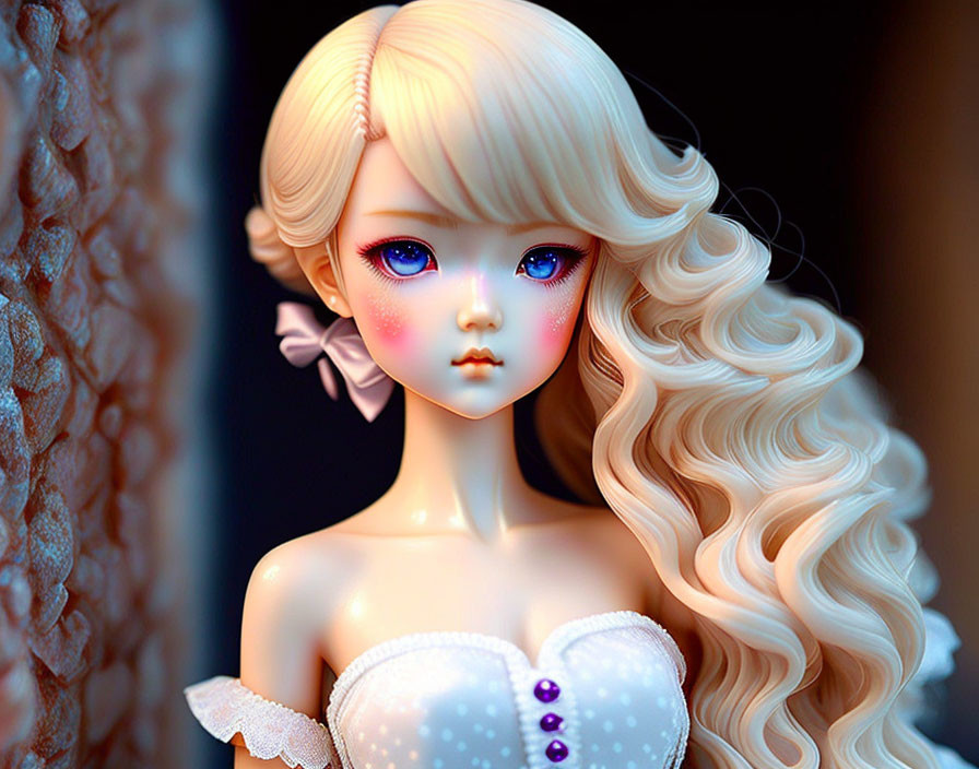 blonde and erotic anime porcelaine girl