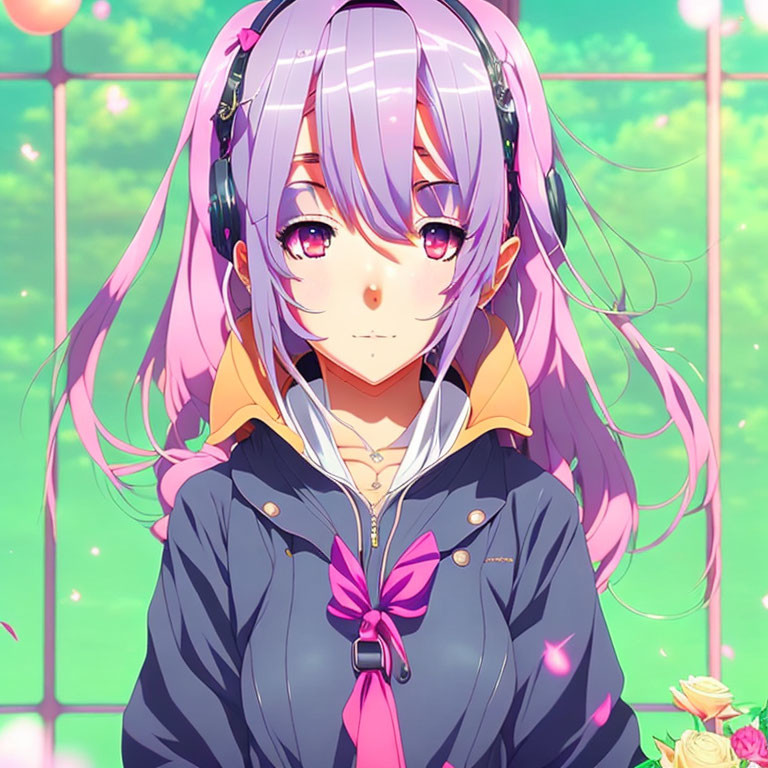 :0 so beautiful purple anime girl