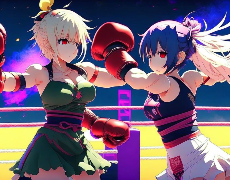  anime girls fight box