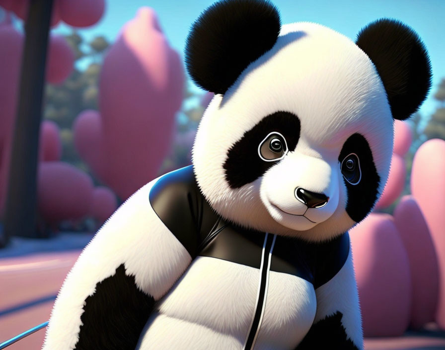 anime girl in panda suit