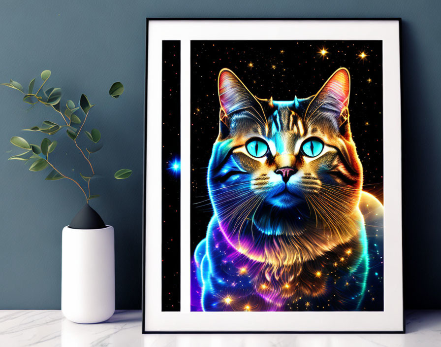 Cosmic Cat #4 Digital Art Print