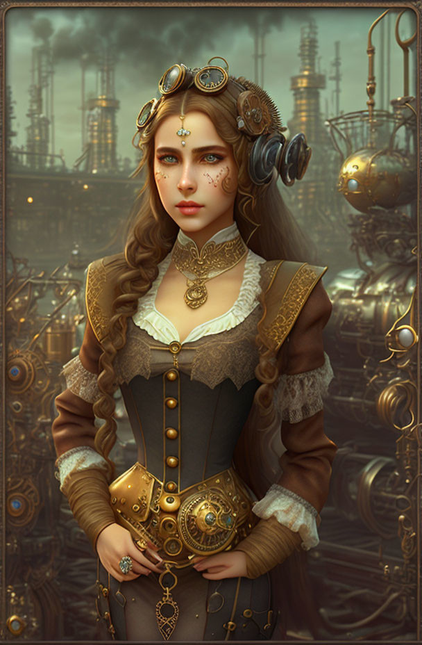 Gioconda as a steampunk girl