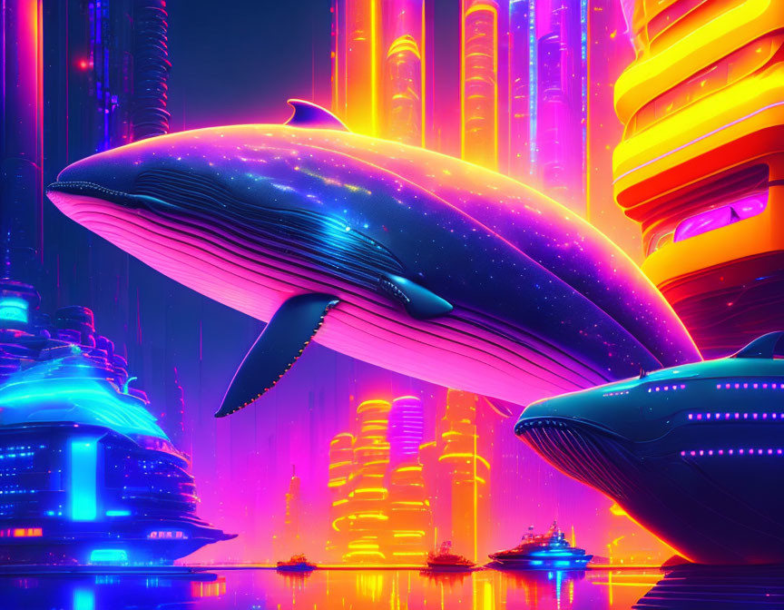 Cyberpunk whale