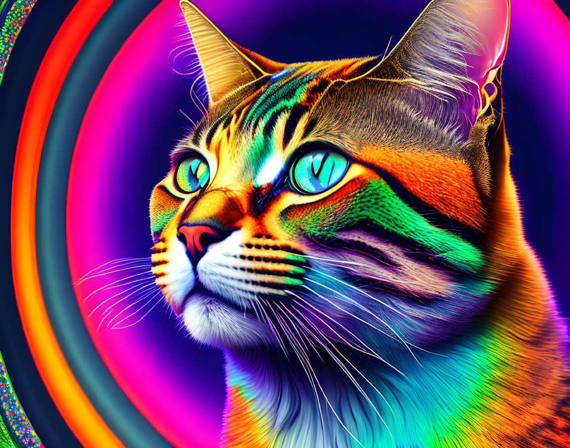 psychedelic cat