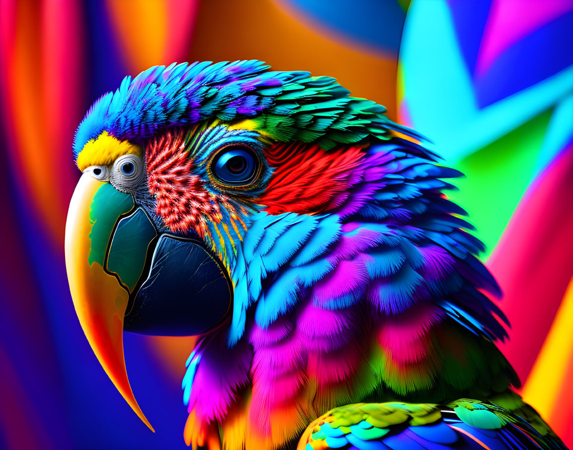 psychedelic parrot