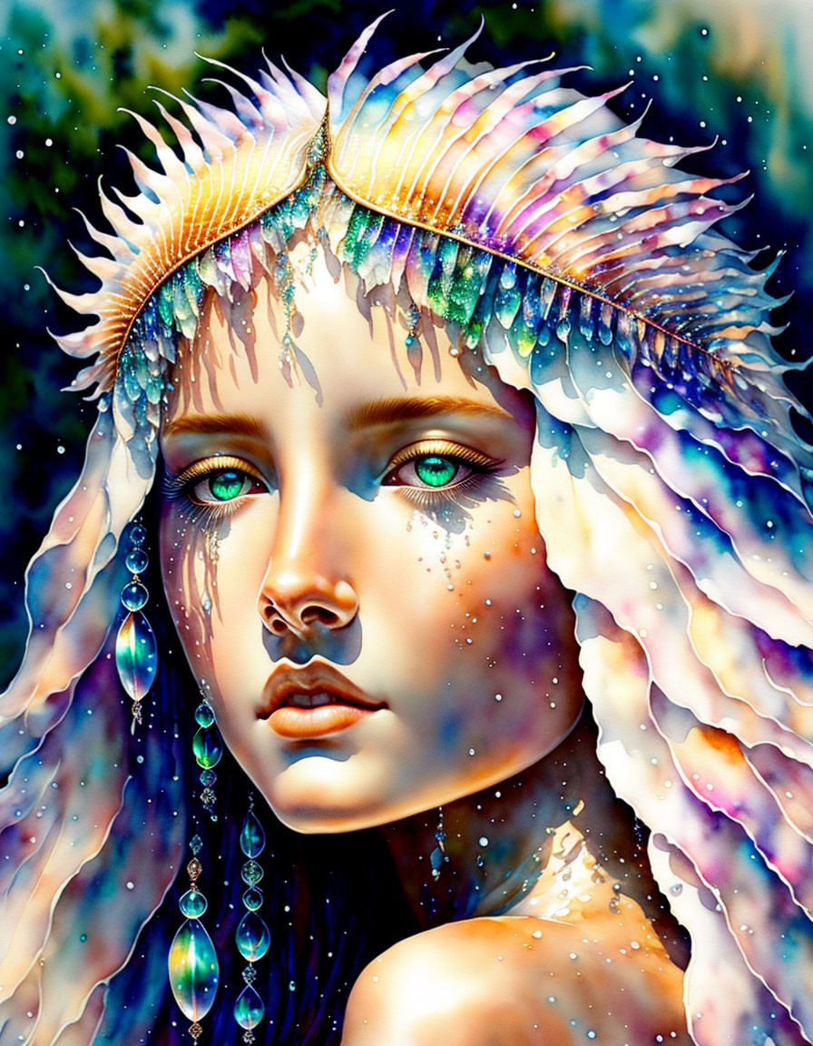 Angelic water goddess