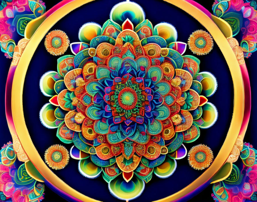 Mandala of health, prosperity and joy