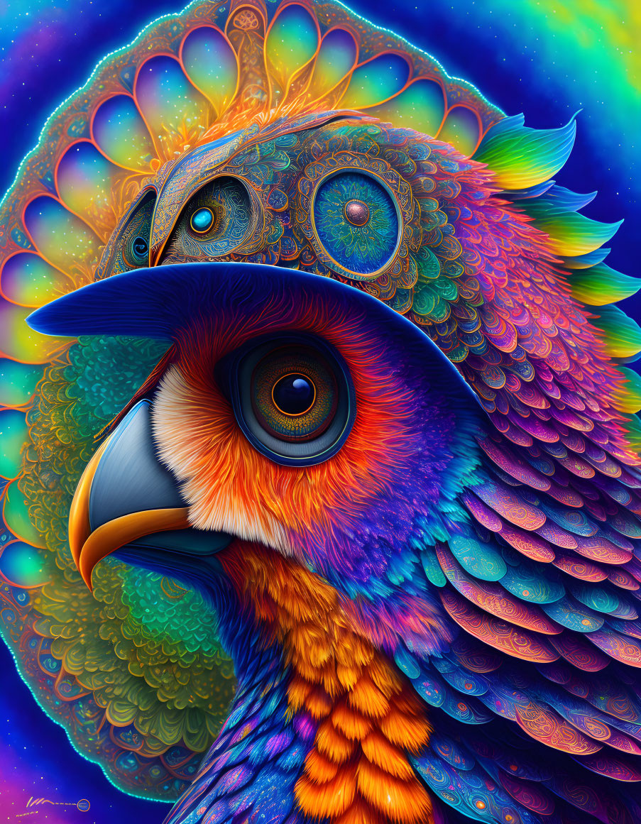 psychedelic owl