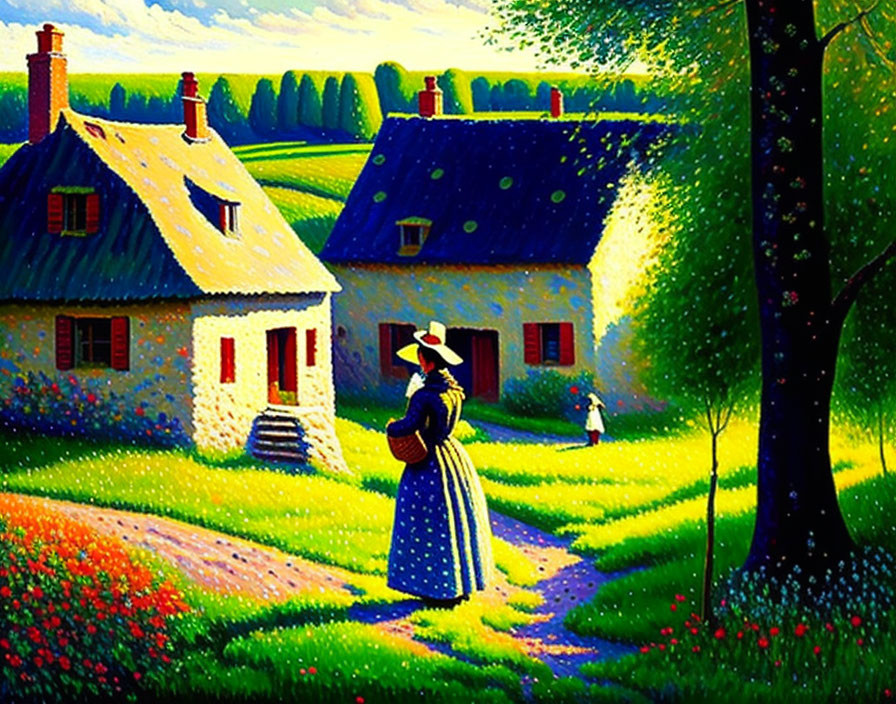 woman in country side 