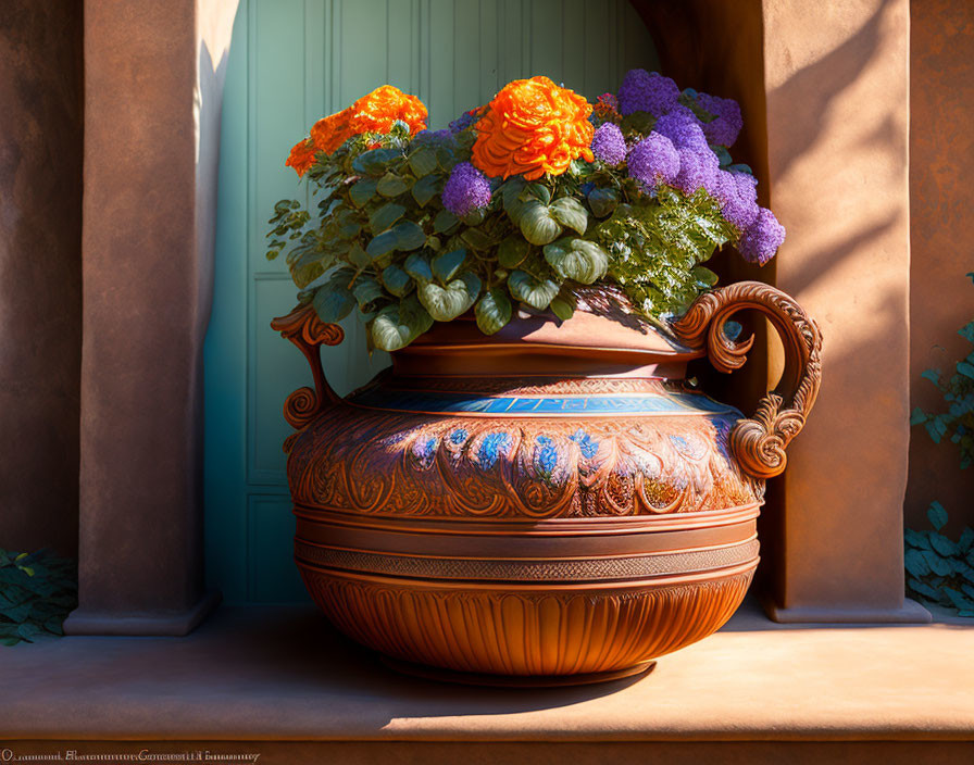 Terracotta flower pot 