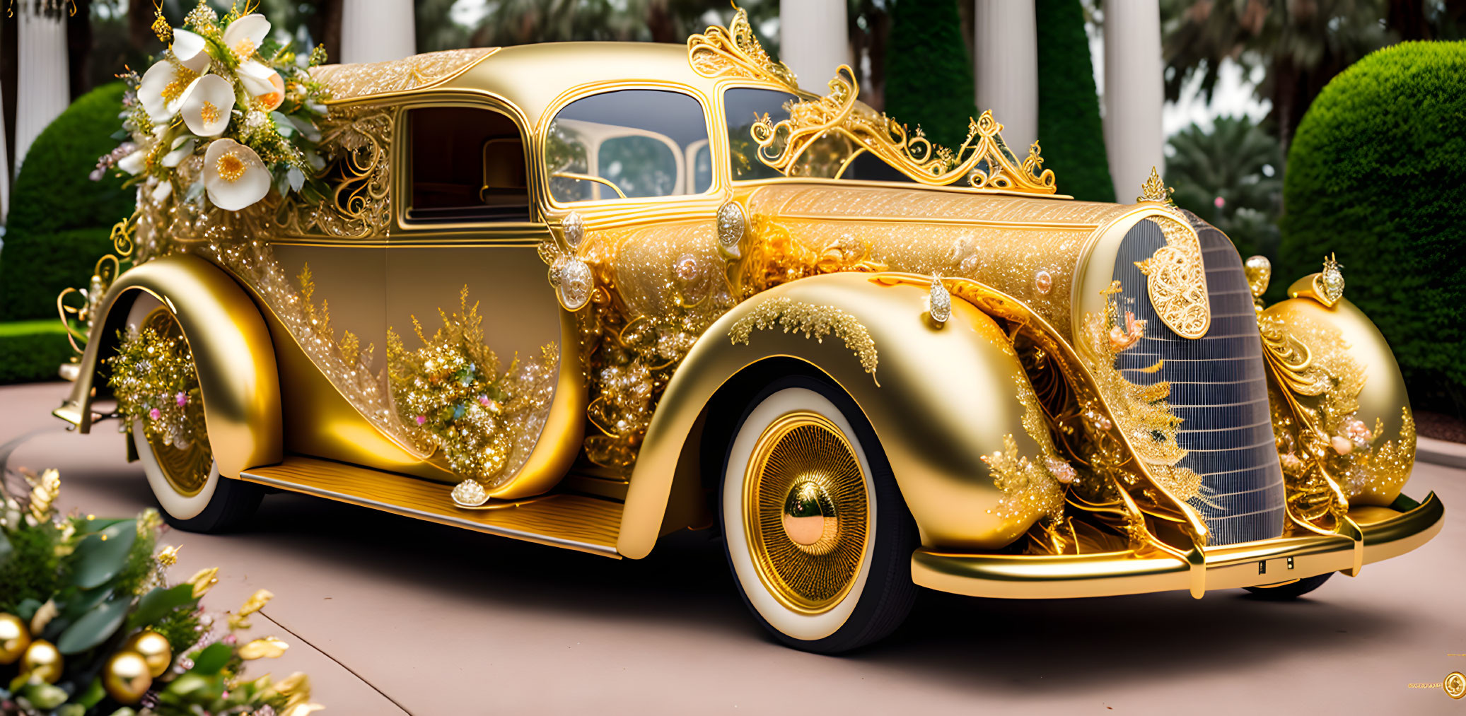 Vintage Golden Car