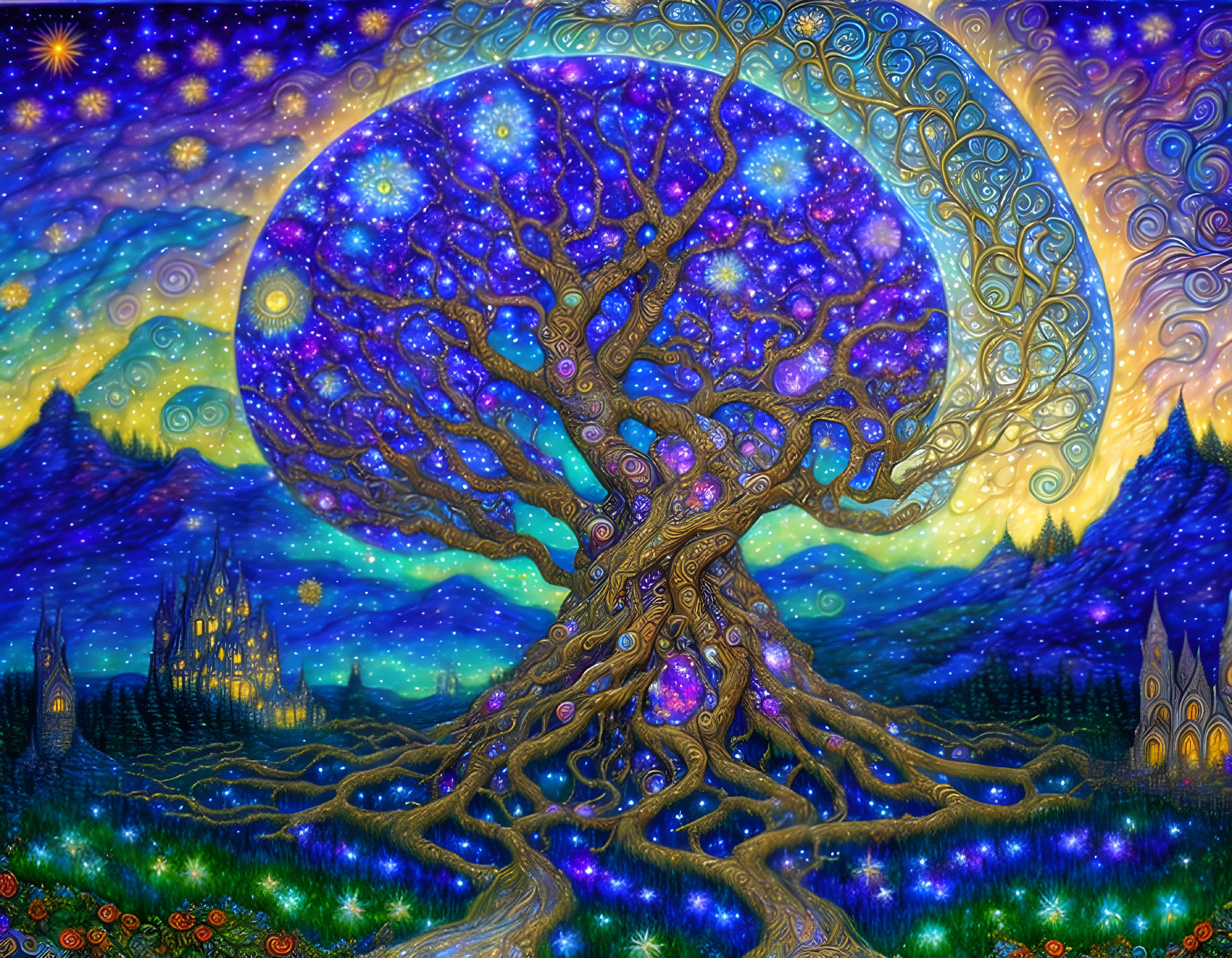 Light-filled Tree of Jewels