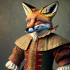 Stylized image of a fox in Renaissance attire