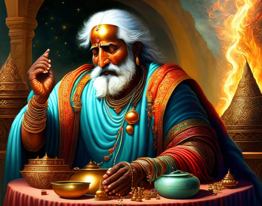 Brahma, who created the world, who has earned the 