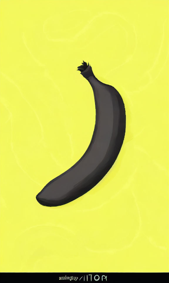Dark Banana Graphic on Vibrant Yellow Background with Upside Down "LOOT" Text