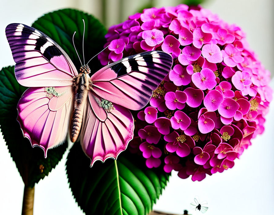 hydrangea and a butterfly 