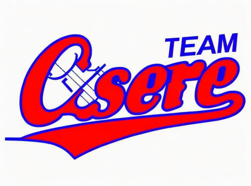 Red "Team Csere" logo with shuttlecock graphic on white background
