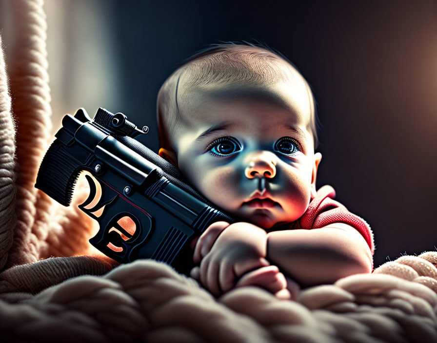 Baby with a gun