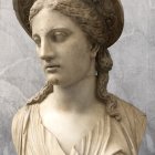 Stylized digital portrait of a woman in Renaissance attire