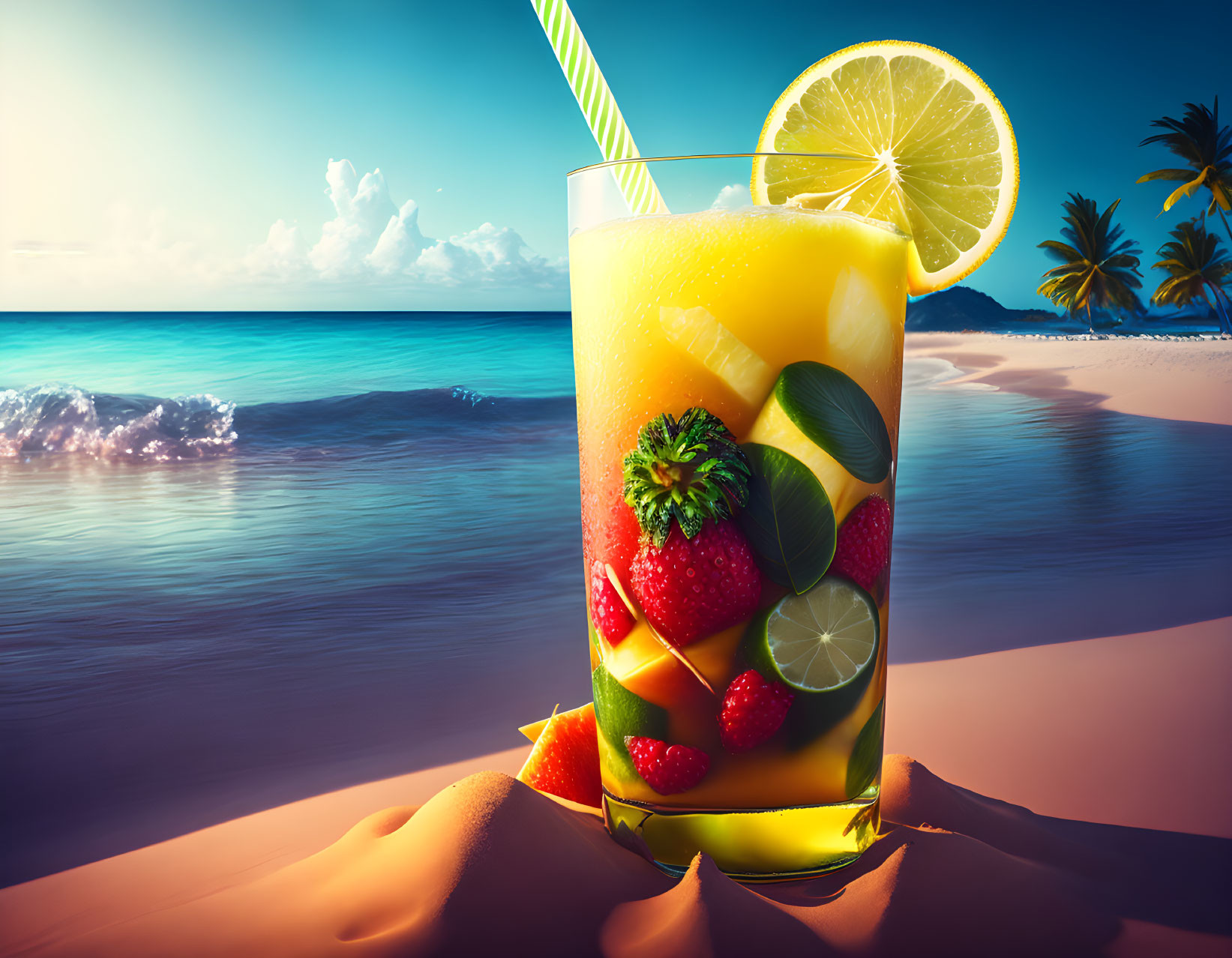 drink on beach