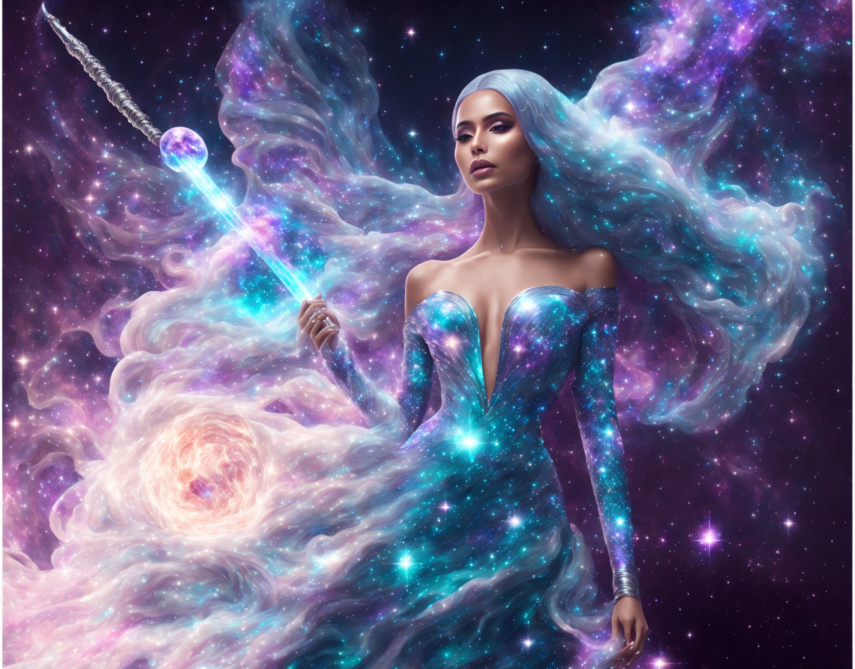 Ethereal Nebula Goddess 
