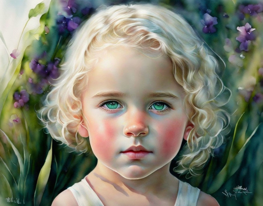 Child in watercolor