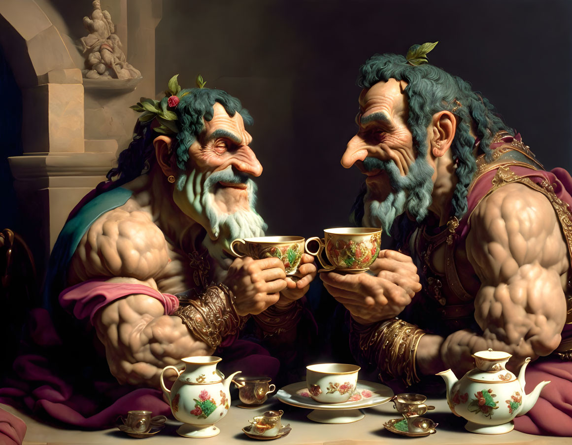 Orcs savoring a cup of tea