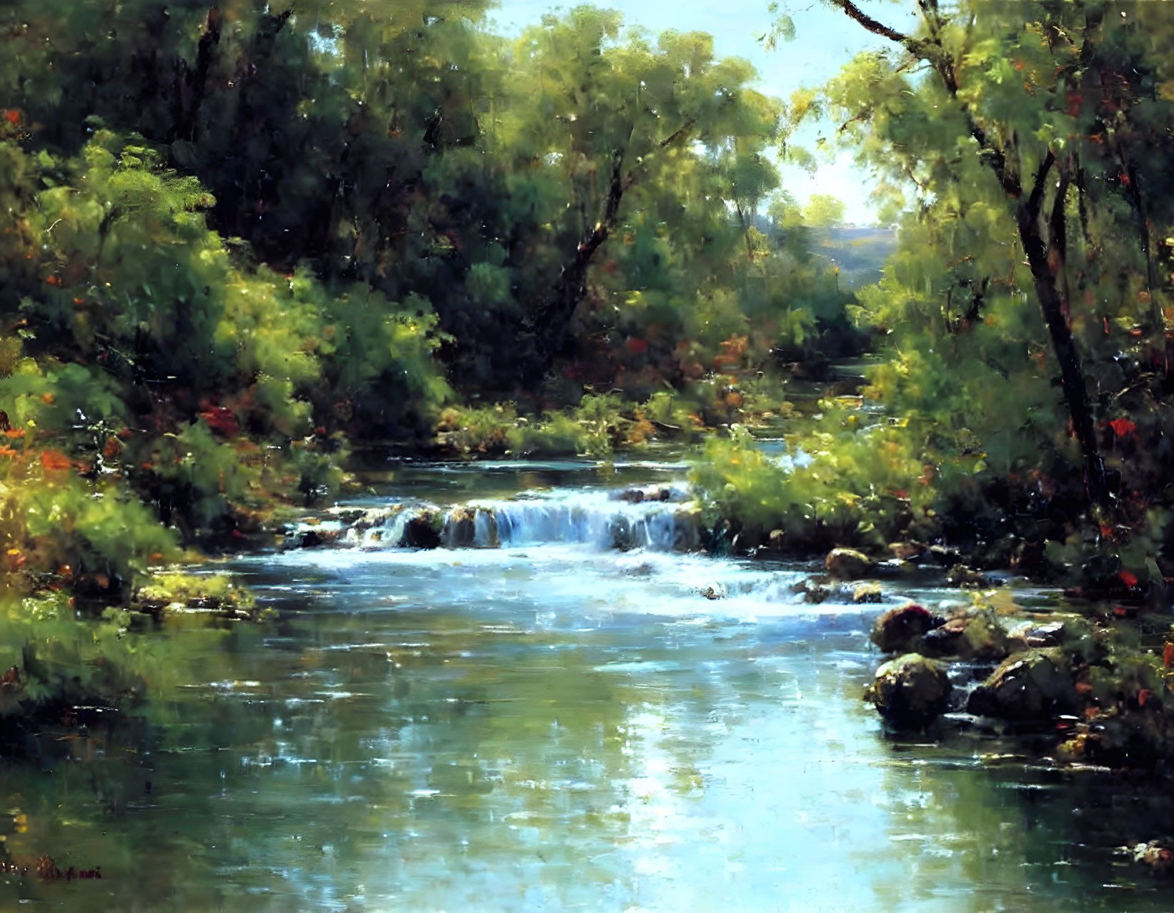 Serene Flowing River