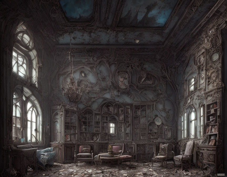 an abandoned room