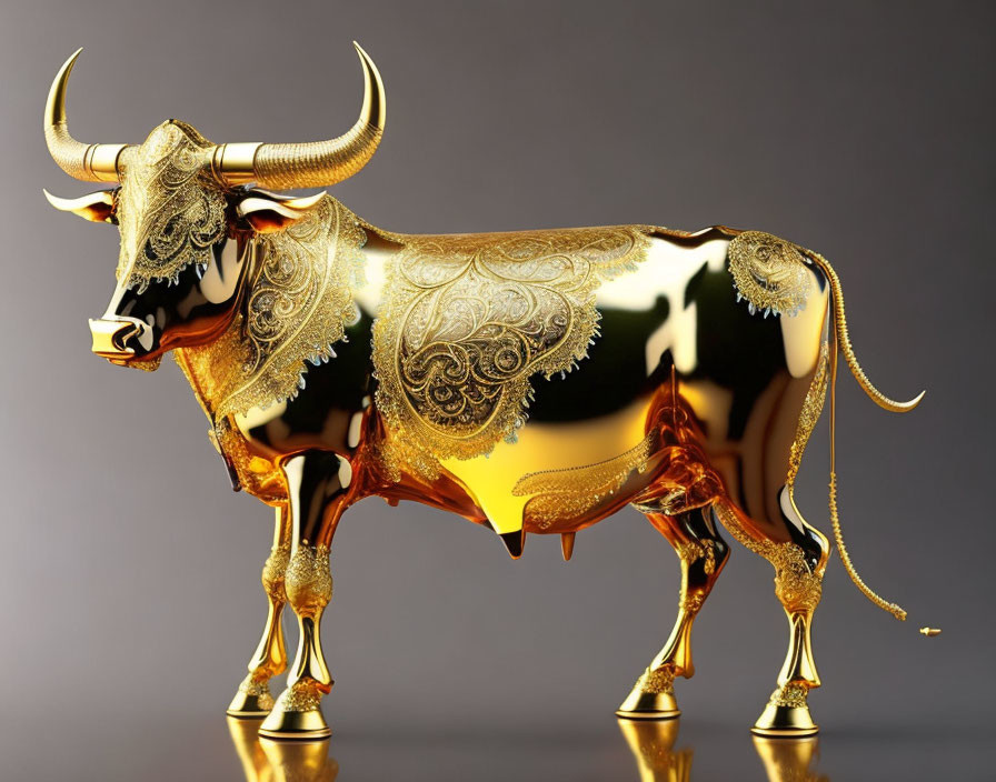 Glassine Goldleaf Bull