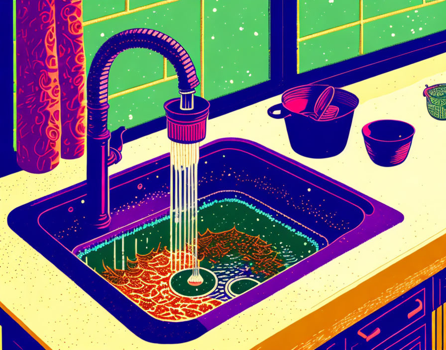 Sink of Dirty Dishes