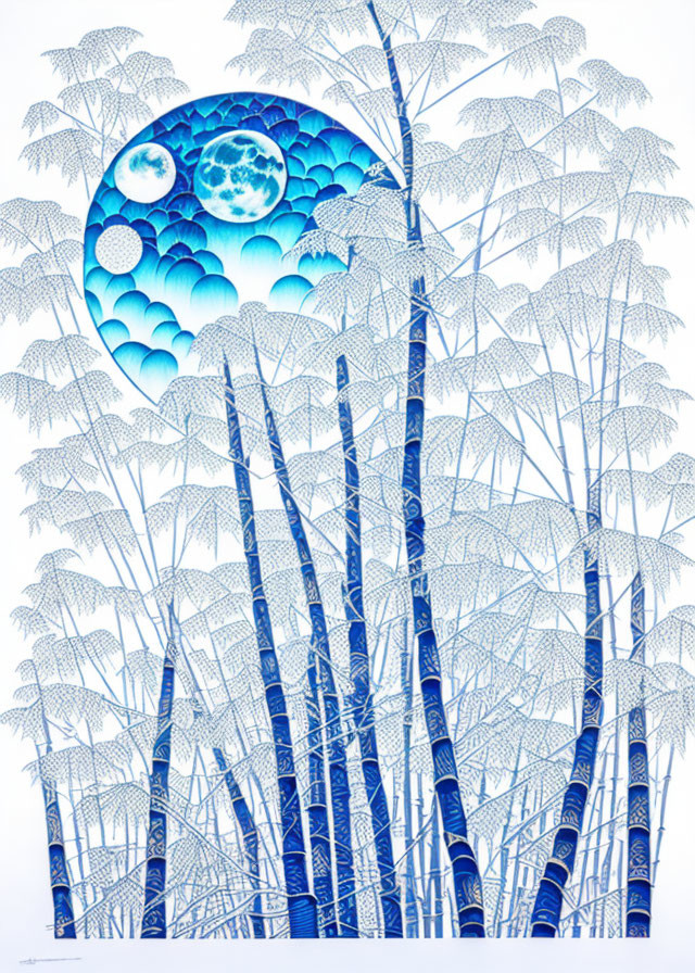 Blue Moon and Bamboo
